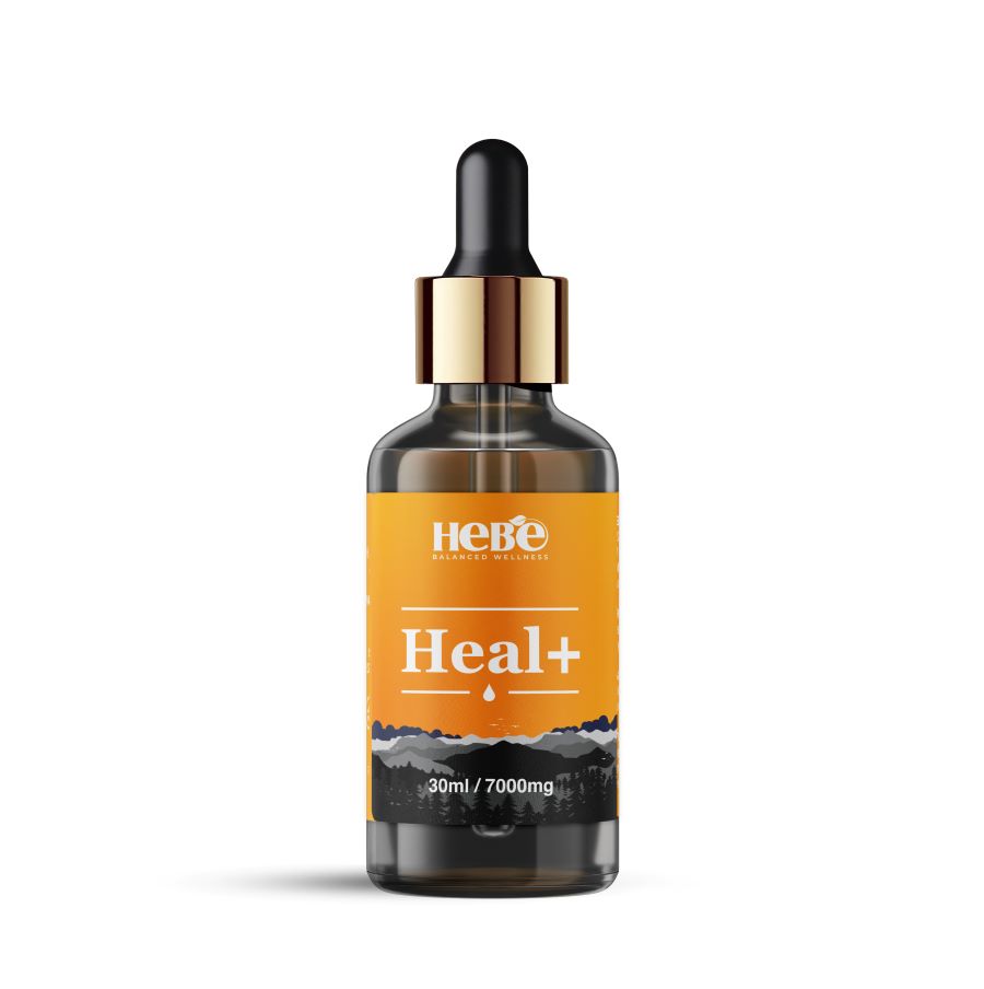 Hebe Heal+ - 7000mg (1:4 CBD:THC Ratio)  - Full Spectrum CBD Oil for Pain Relief, Restful Sleep and Stress