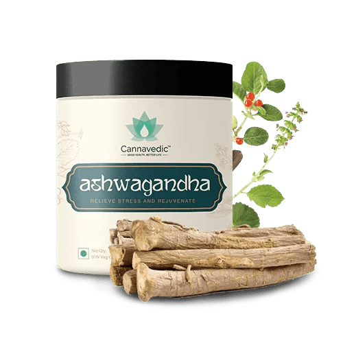 Cannavedic - Ashwagandha Capsules – Relieve Stress and Rejuvenate(60 capsules)